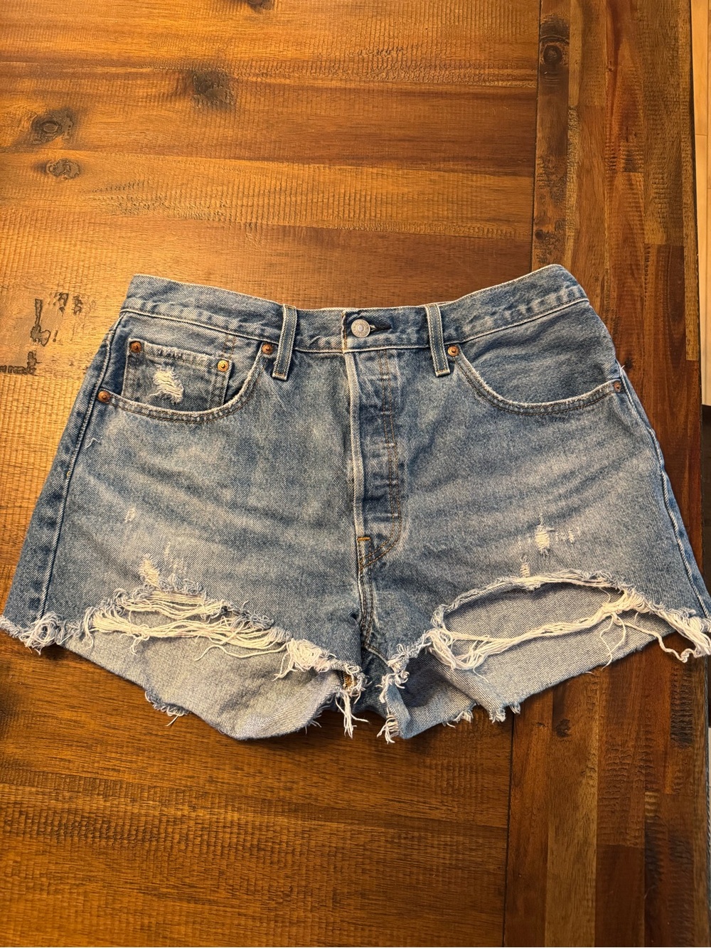 Levi's 501 Distressed Jean Shorts